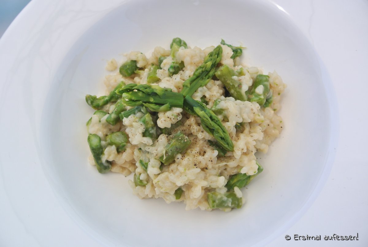 Risotto mit grünem Spargel – Erstmal aufessen!